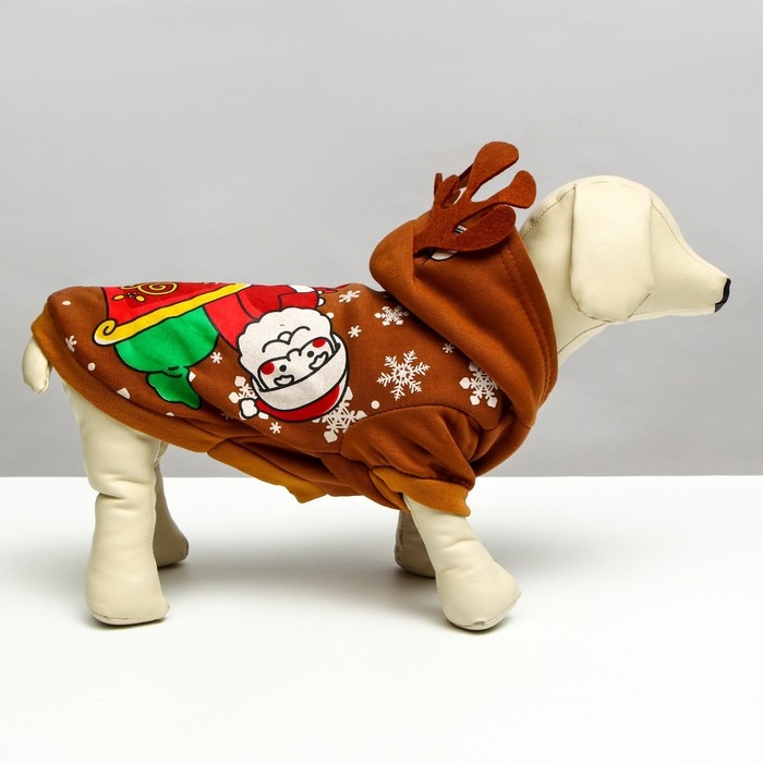 Толстовка Толстовка "Олень с рожками", XXL (ДС 40, ОГ 52, ОШ 38 см)