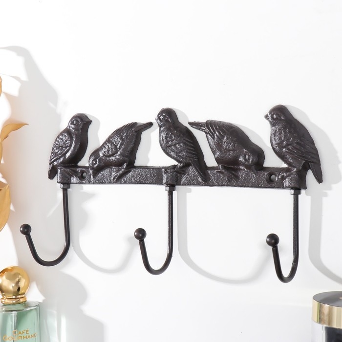 Крючки декоративные металл Крючки декоративные металл "Птички" 26х5х13 см
