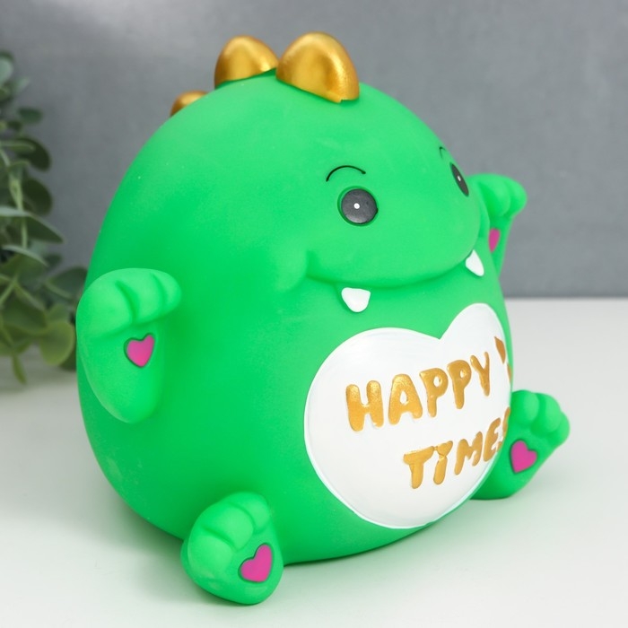 Копилка пластик Копилка пластик "Дракончик - пухляш" МИКС 18х18,5х17 см