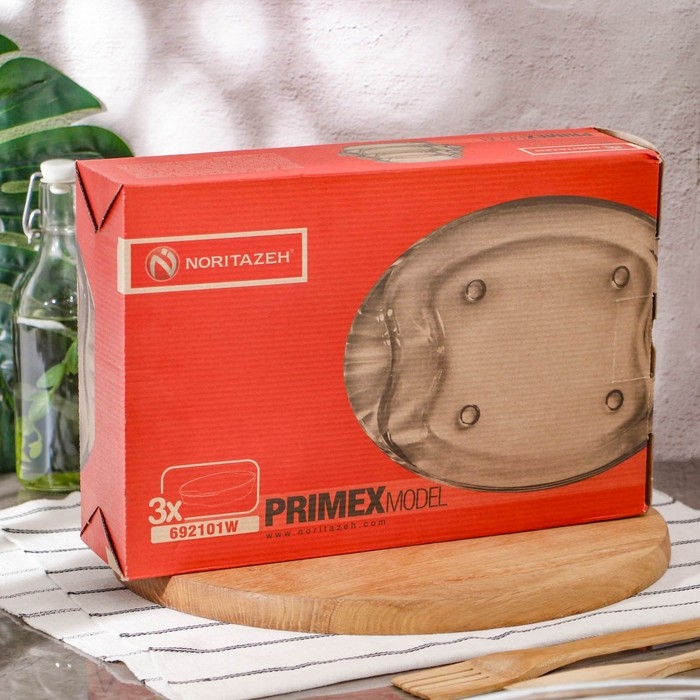 Набор форм для запекания стеклянное Primex, 1500/2000/2500 мл Набор форм для запекания стеклянное Primex, 1500/2000/2500 мл