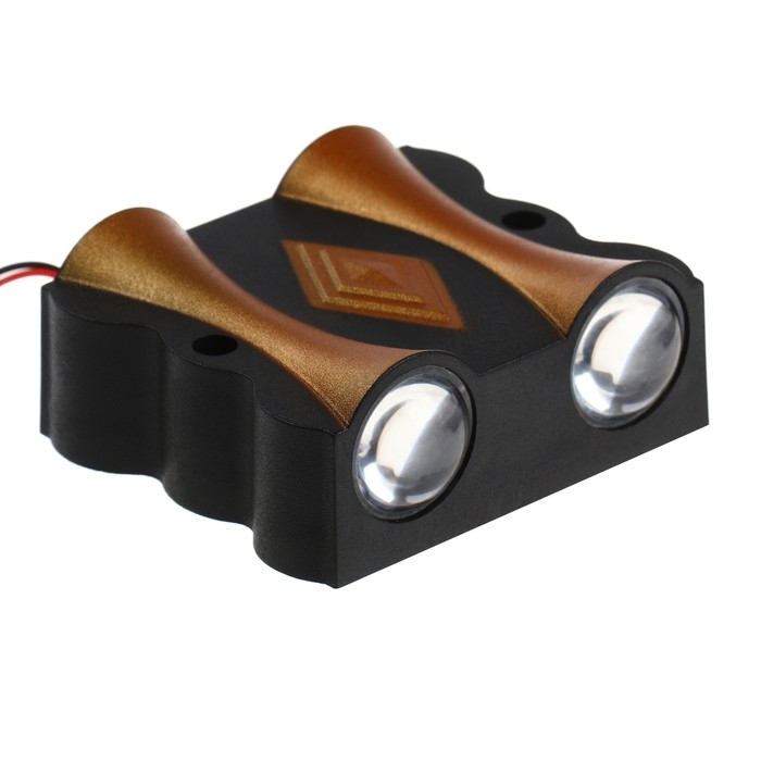 Светильник фасадный «Глосс», FSD-046, 4 Вт, 3000К, 2 луча, IP65, 220 В, пластик, черный Светильник фасадный «Глосс», FSD-046, 4 Вт, 3000К, 2 луча, IP65, 220 В, пластик, черный