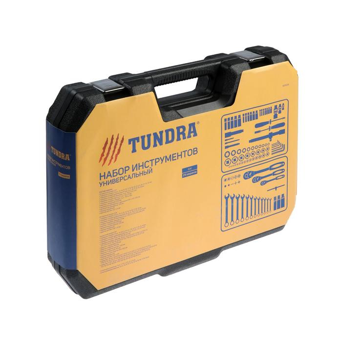 Набор инструментов в кейсе ТУНДРА, автомобильный, CrV, 1/2 Набор инструментов в кейсе ТУНДРА, автомобильный, CrV, 1/2", 1/4", 3/8", 215 предметов