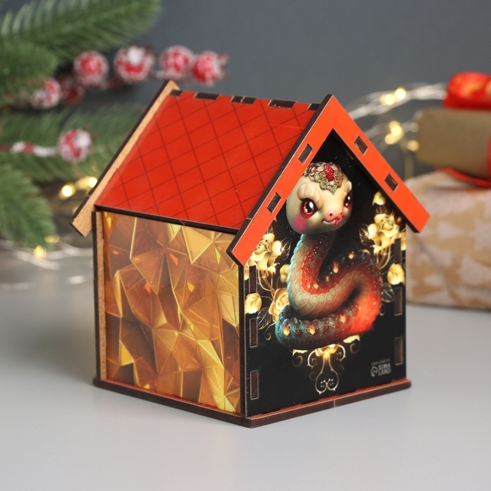 Новогодний чайный домик Новогодний чайный домик "Змея.Богатства" 10,5х9,5х12 см