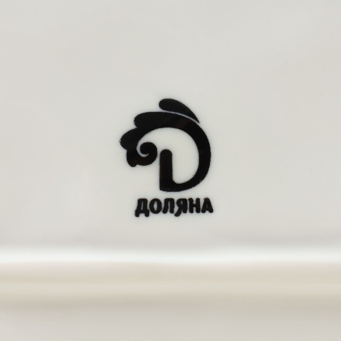 Блюдо фарфоровое Доляна «Космос», 31,5×22 см, цвет зелёный Блюдо фарфоровое Доляна «Космос», 31,5×22 см, цвет зелёный