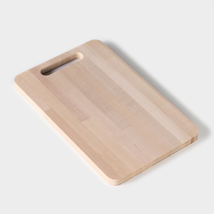 Доска разделочная Доляна «Фигурная ручка», 29×19×1,5 см, берёза Доска разделочная Доляна «Фигурная ручка», 29×19×1,5 см, берёза