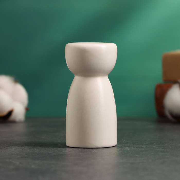 Подсвечник Подсвечник "Лунд" белый глянец, 4х4х8см