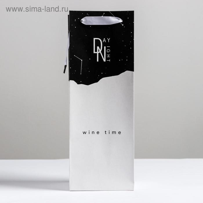 Пакет подарочный ламинированный под бутылку, упаковка, «Wine time», 13 x 36 x 10 см Пакет подарочный ламинированный под бутылку, упаковка, «Wine time», 13 x 36 x 10 см