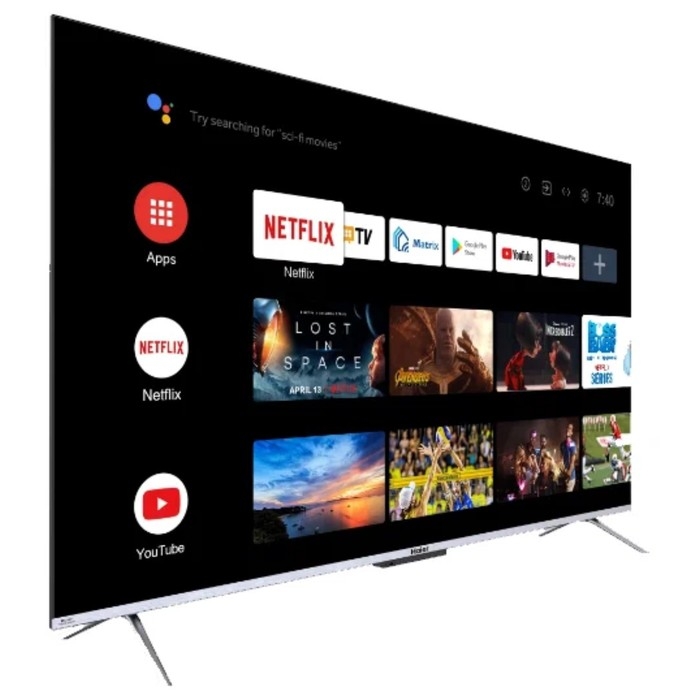 Телевизор Haier SMART TV S3, 43 Телевизор Haier SMART TV S3, 43",  3840x2160, DVB-T/T2/C/S2, HDMI 4, USB 2, Smart TV, чёрный