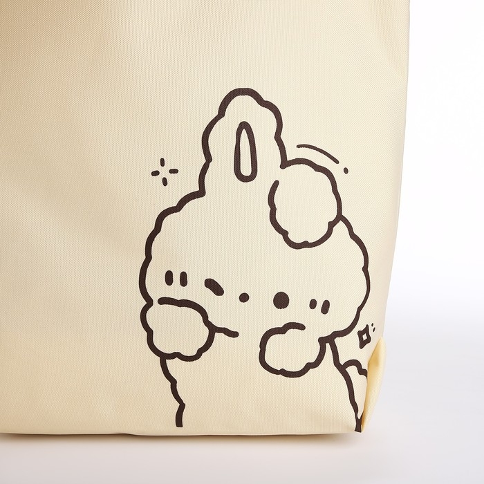 Шопер Зайка, 40х12х38, цвет бежевый Шопер Зайка, 40х12х38, цвет бежевый