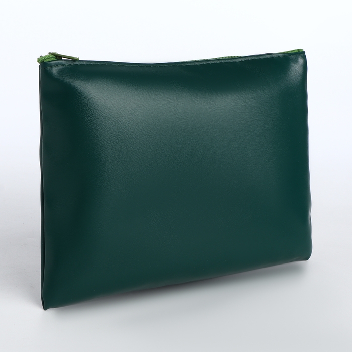 Косметичка на молнии, цвет зелёный Косметичка на молнии, цвет зелёный