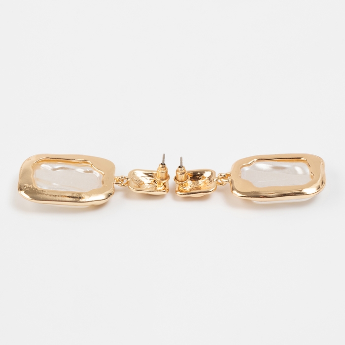 Серьги с жемчугом «Бусина» пленительность, цвет золото Серьги с жемчугом «Бусина» пленительность, цвет золото