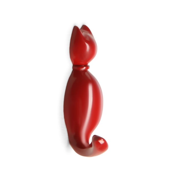 Крючок мебельный CAPPIO CAT, однорожковый, красный Крючок мебельный CAPPIO CAT, однорожковый, красный