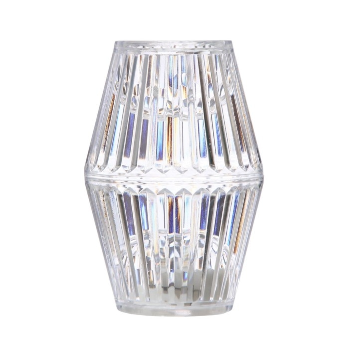 Ночник Ночник "Кристалл" LED от батареек 3хLR1130 прозрачный 6х6х10 см RISALUX