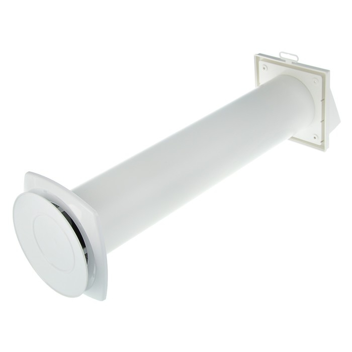 Клапан приточный ERA 10КП-02, d=100 мм, длина 500 мм, внешняя решетка из ABS-пластика Клапан приточный ERA 10КП-02, d=100 мм, длина 500 мм, внешняя решетка из ABS-пластика