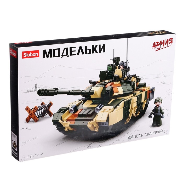 Конструктор «Модельки. Россиский танк», 758 деталей Конструктор «Модельки. Россиский танк», 758 деталей