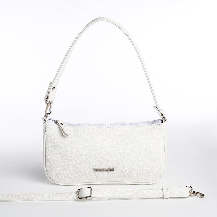 Сумка женская TEXTURA, багет, маленький размер, цвет белый Сумка женская TEXTURA, багет, маленький размер, цвет белый