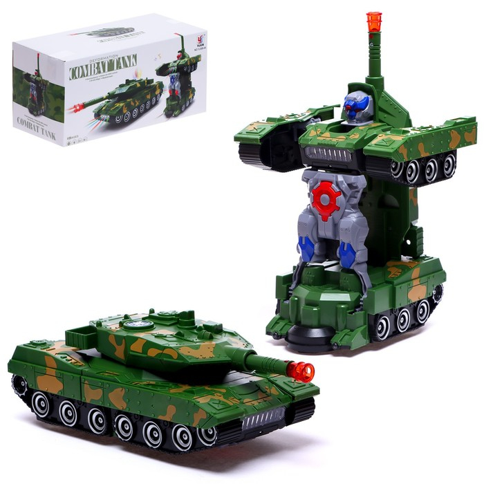 Робот «Танк», трансформируется, световые и звуковые эффекты, работает от батареек Робот «Танк», трансформируется, световые и звуковые эффекты, работает от батареек