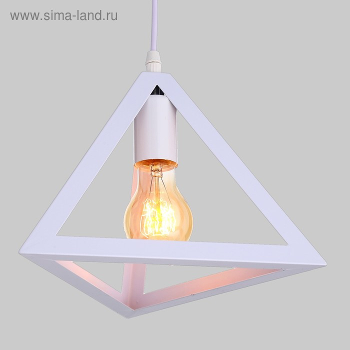 Светильник подвесной  Светильник подвесной "Пирамида" 1x40Вт E27 белый 16х16х116 см