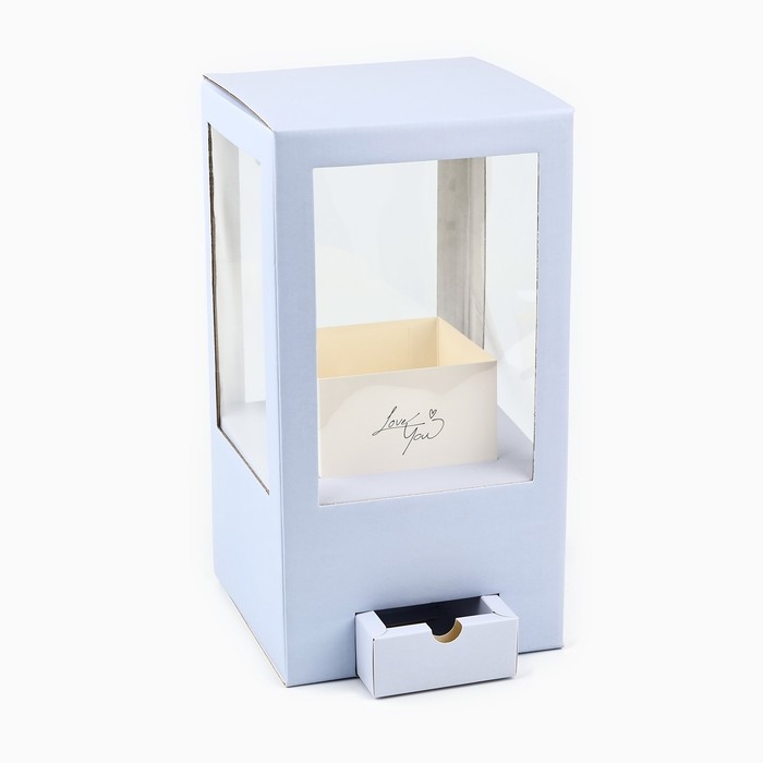 Коробка подарочная для цветов с вазой из МГК складная, упаковка, «Love», 16 х 23 х 16 см Коробка подарочная для цветов с вазой из МГК складная, упаковка, «Love», 16 х 23 х 16 см