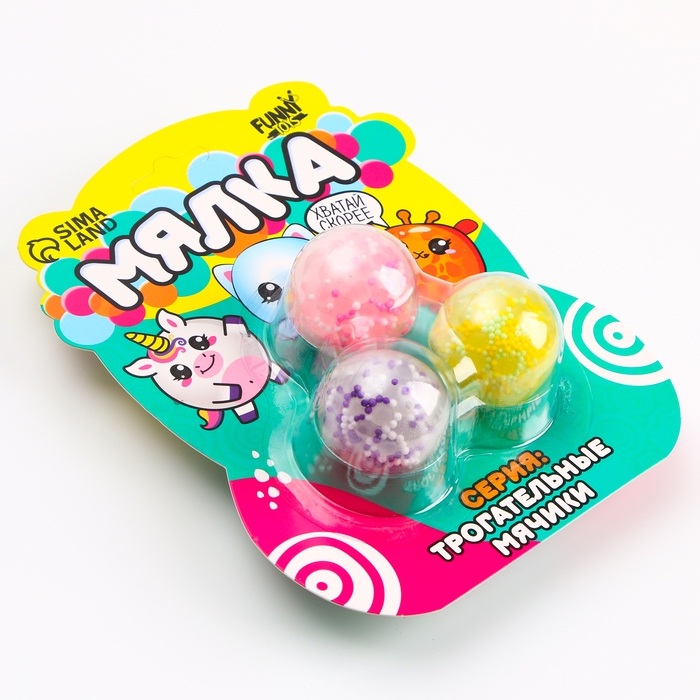 Антистресс сквиш мялка «Животные», с гидрогелем, набор 3шт, с гидрогелем Антистресс сквиш мялка «Животные», с гидрогелем, набор 3шт, с гидрогелем