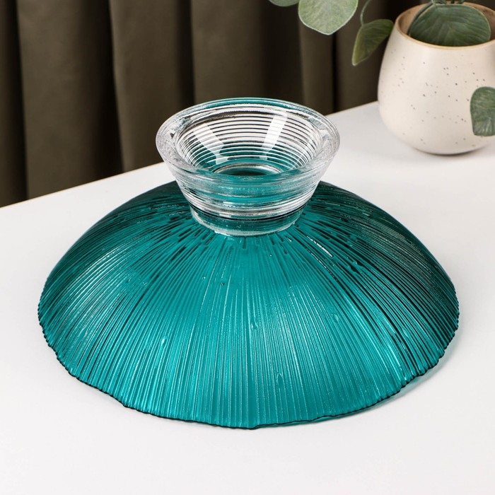 Ваза из стекла для фруктов «Фейерверк», 1,4 л, 25×10 см, цвет изумрудный Ваза из стекла для фруктов «Фейерверк», 1,4 л, 25×10 см, цвет изумрудный