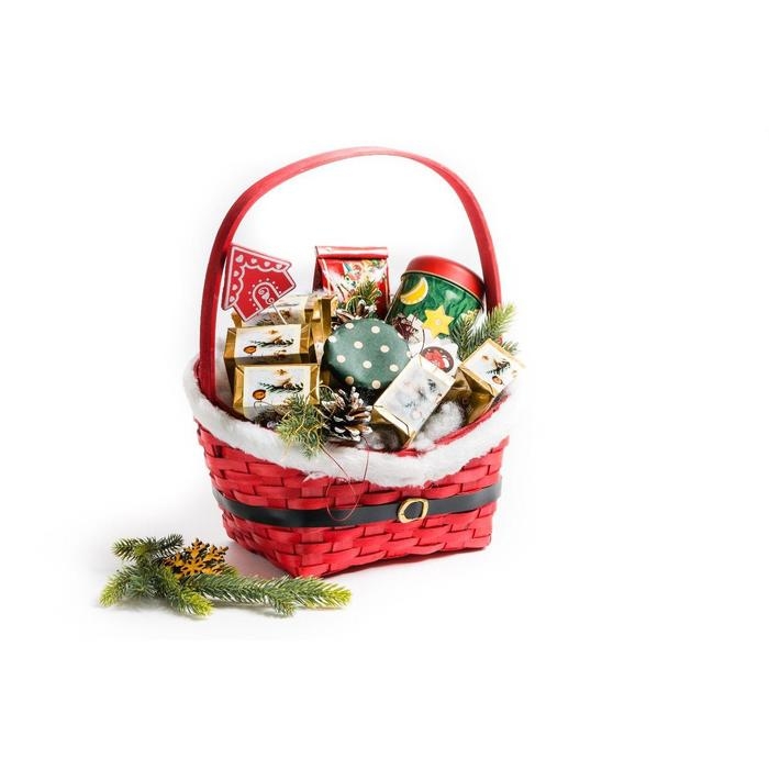 Набор корзин «Красная шубка», 2 шт: 28×22×11/33,5 см, 22×17×9/27 см, шпон Набор корзин «Красная шубка», 2 шт: 28×22×11/33,5 см, 22×17×9/27 см, шпон