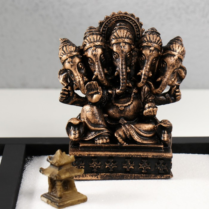 Сад камней Дзен 2*28*16,5 см  Сад камней Дзен 2*28*16,5 см "Ганеша пятиголовый", черный