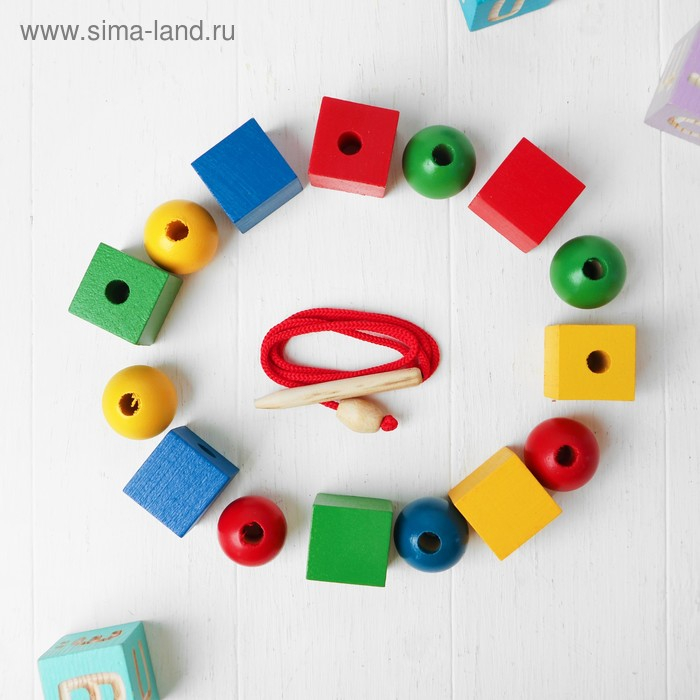 Шнуровка  Шнуровка "Геометрические фигуры", 16 шт., МИКС