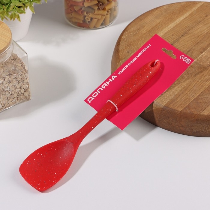 Лопатка Доляна «Гранат», силикон, 28 см, цвет красный Лопатка Доляна «Гранат», силикон, 28 см, цвет красный