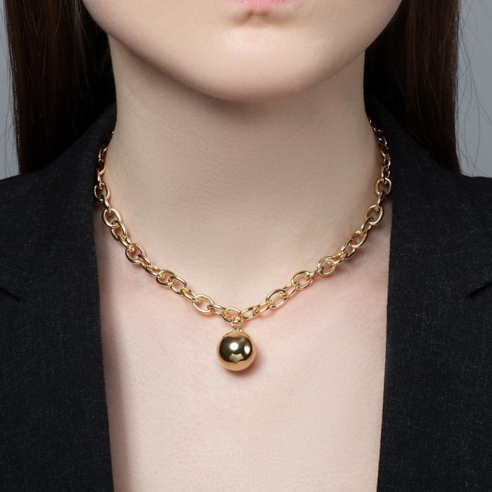 Кулон «Цепь» шар, цвет золото, L=35 см Кулон «Цепь» шар, цвет золото, L=35 см