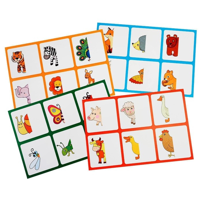 Пластиковое лото «Угадай, кто это? Найди половинку» Пластиковое лото «Угадай, кто это? Найди половинку»