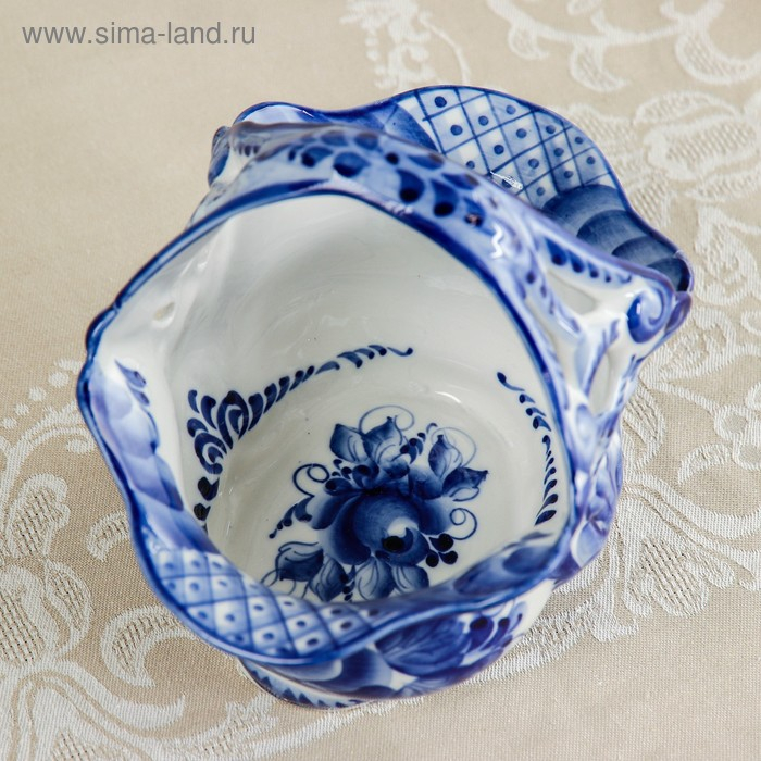 Конфетница «Весна», 21×13×18 см, гжель