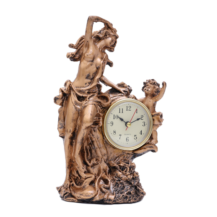 Часы настольные интерьерные на батарейках Часы настольные интерьерные на батарейках "Каминные. Мать и дитя", 14 х 10 х 25 см, d-6 см