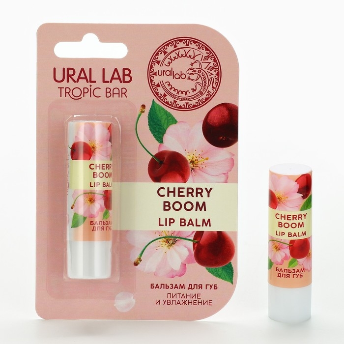 Бальзам для губ, 3,5 г, аромат вишни, TROPIC BAR by URAL LAB Бальзам для губ, 3,5 г, аромат вишни, TROPIC BAR by URAL LAB