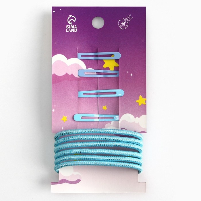 Заколки и резинки для волос «Dream happen», 10 шт. Заколки и резинки для волос «Dream happen», 10 шт.