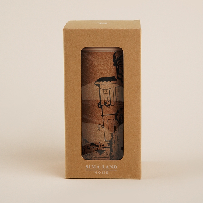 Стакан для кофе с крышкой SL Home «Севилья», пробковый, 450 мл, 9,5×9,5×18,5 см, цвет бежевый Стакан для кофе с крышкой SL Home «Севилья», пробковый, 450 мл, 9,5×9,5×18,5 см, цвет бежевый