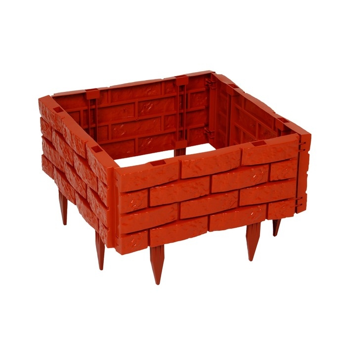 Грядка пластиковая, 4 секции, 45 × 45 × 20 см, терракот Грядка пластиковая, 4 секции, 45 × 45 × 20 см, терракот