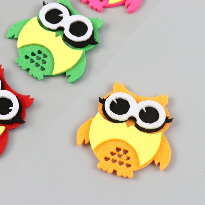 Наклейка фетр Наклейка фетр "Совушки" 21х12,3 см