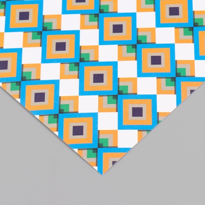 Бумага для скрапбукинга Бумага для скрапбукинга "Мозаика" плотность 180 гр набор 10 шт 15,5х17 см