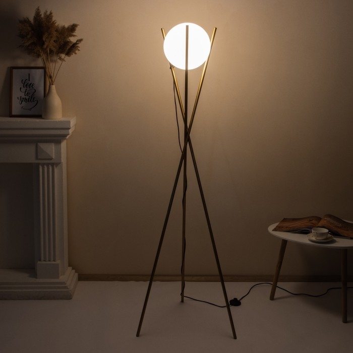 Торшер 19048/1 E27 40Вт медь 45х45х170 см