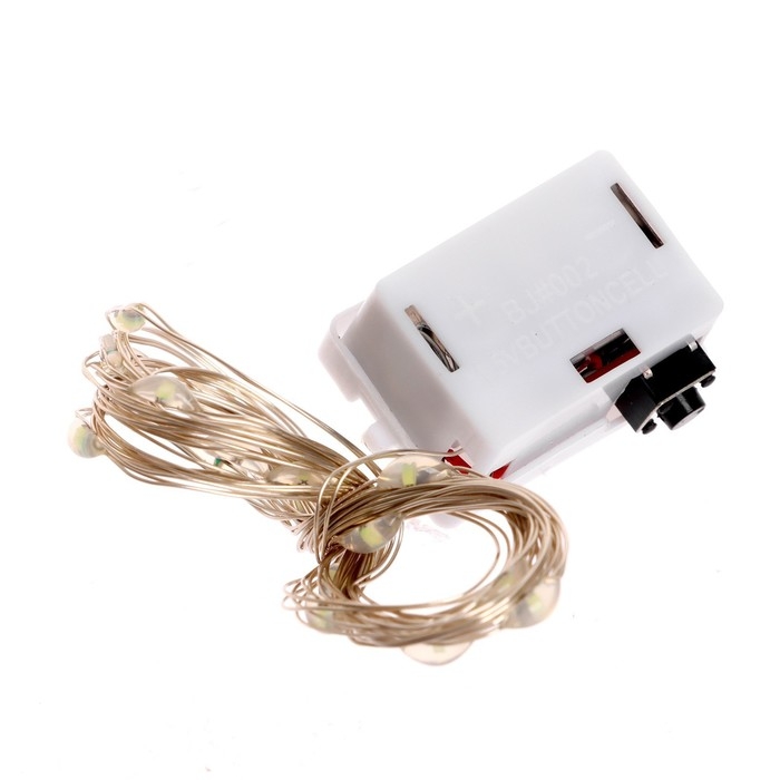 Светодиодная лента для воздушного шара, гирлянда, 2 метра, батарейка, цвет белый Светодиодная лента для воздушного шара, гирлянда, 2 метра, батарейка, цвет белый