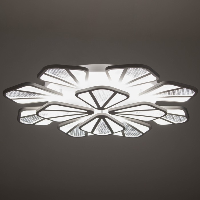 Люстра с ПДУ "Валенсия" 12xLED 288Вт 3000-6000К диммер, белый 90х90х12 см BayerLux