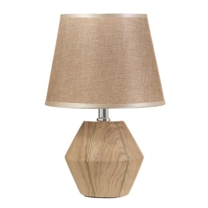 Настольная лампа Настольная лампа "Амандин" E14 40Вт бежево-коричневый 23х23х35 см RISALUX