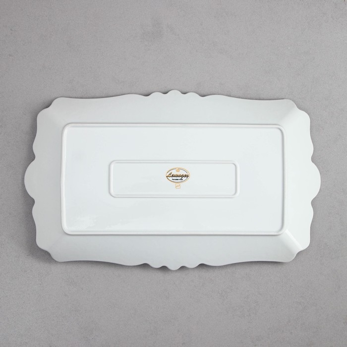 Блюдо Veronica Rectangular, белое, фарфор, Иран Блюдо Veronica Rectangular, белое, фарфор, Иран