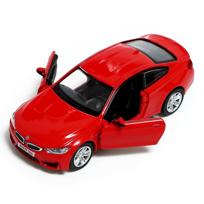 Машина металлическая BMW M4 COUPE, инерционная, 1:32, открываются двери, цвет красный Машина металлическая BMW M4 COUPE, инерционная, 1:32, открываются двери, цвет красный