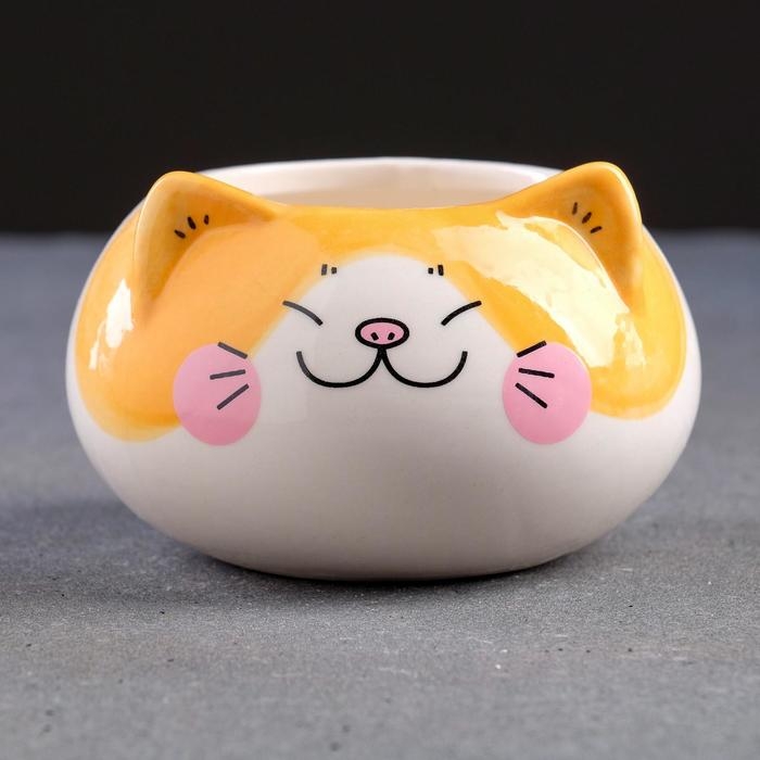 Горшок Горшок "Котенок" 9х6см, МИКС