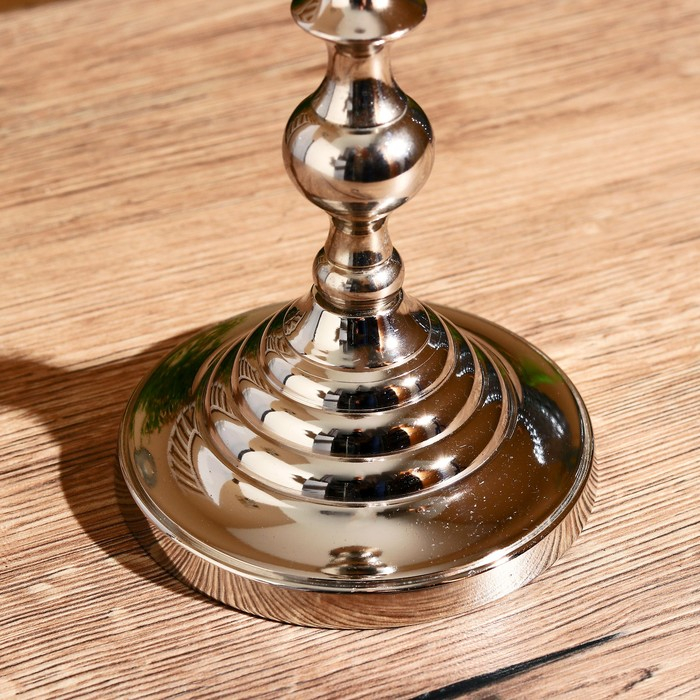 Подсвечник алюминий  Подсвечник алюминий "Лестница" на 1 свечу 11х11х31 см