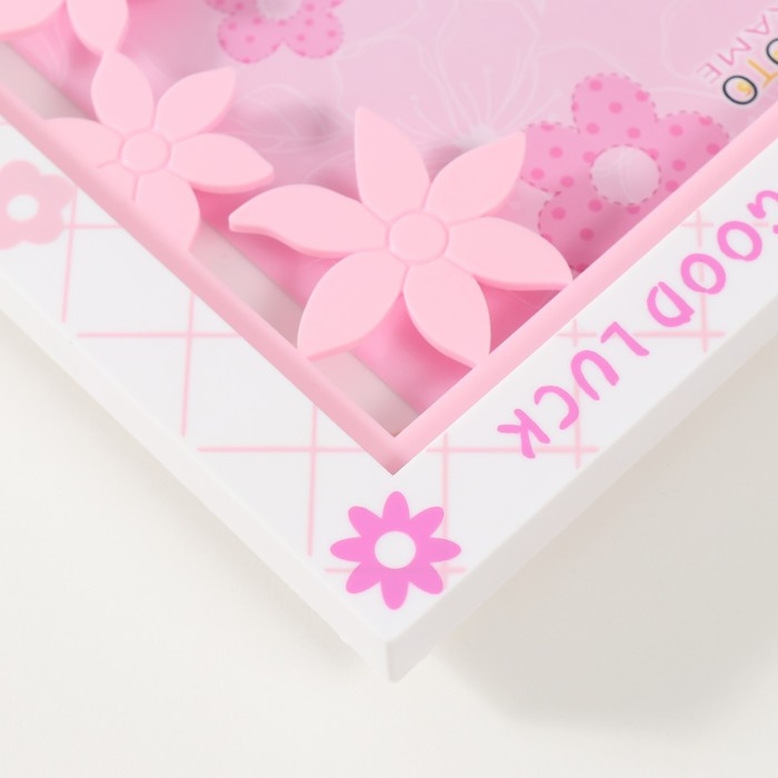 Фоторамка пластик 13х18 см Фоторамка пластик 13х18 см "Цветочная" розовая 23х2х18 см