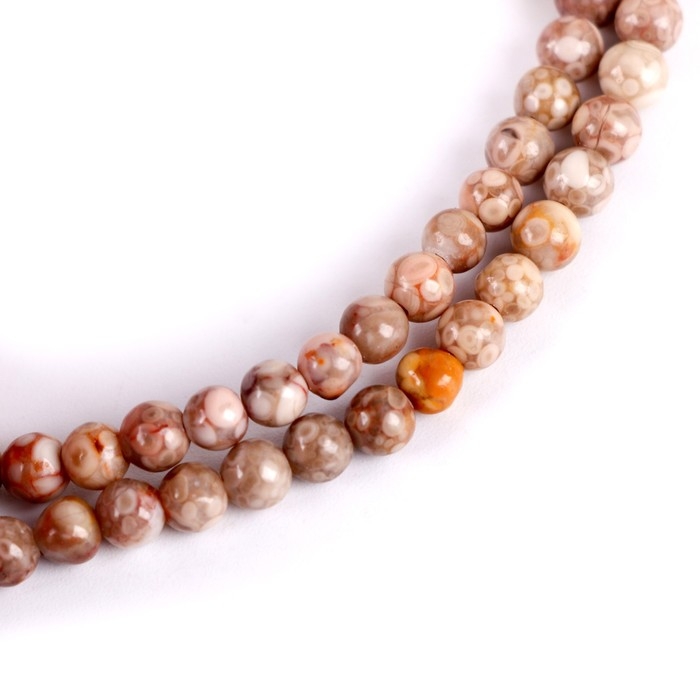 Бусины из натурального камня «Песочный агат» набор 58 шт., размер 1 шт. — 6 мм Бусины из натурального камня «Песочный агат» набор 58 шт., размер 1 шт. — 6 мм