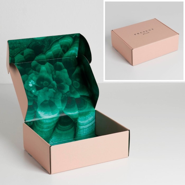 Коробка подарочная двухсторонняя складная, упаковка, «Малахит», 27 х 21 х 9 см Коробка подарочная двухсторонняя складная, упаковка, «Малахит», 27 х 21 х 9 см